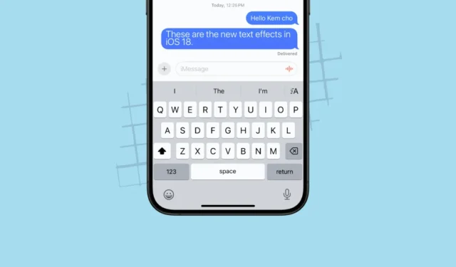 Tekstitehosteiden käyttäminen iMessagessa iPhonessa iOS 18:n kanssa