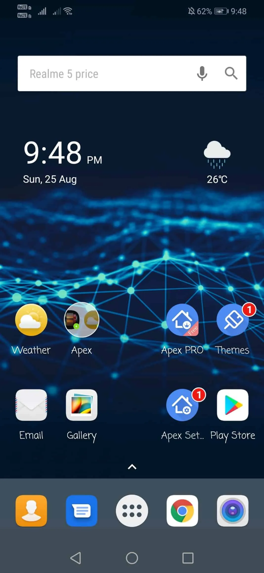 „Apex Launcher“ naudojimas