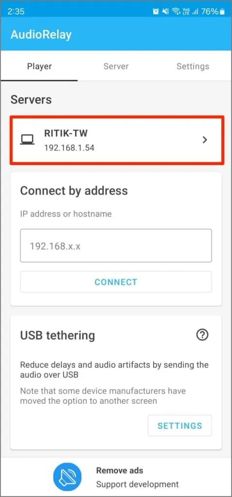 Приложение Android Relay на Android