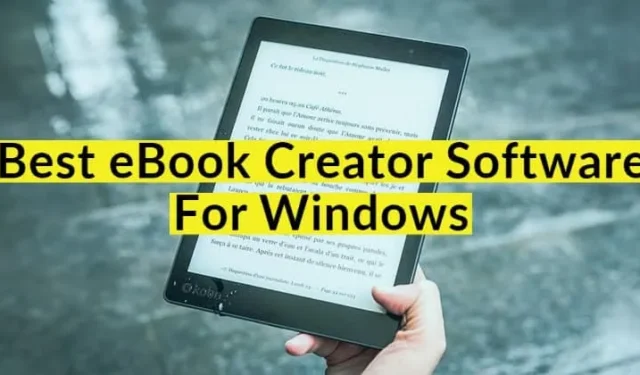 8 meilleurs logiciels de création de livres électroniques gratuits pour Windows (2024)