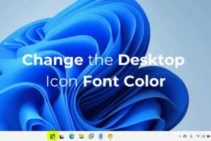 Cómo cambiar el color de fuente de los iconos del escritorio en Windows