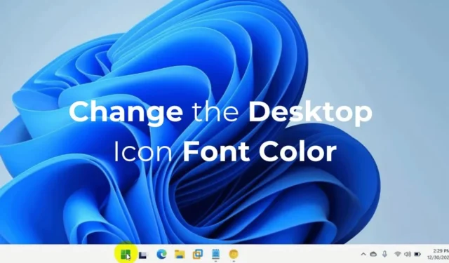 Come cambiare il colore del carattere dell’icona del desktop su Windows