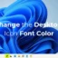 Cómo cambiar el color de fuente de los iconos del escritorio en Windows