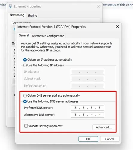 Foretrukket DNS-server