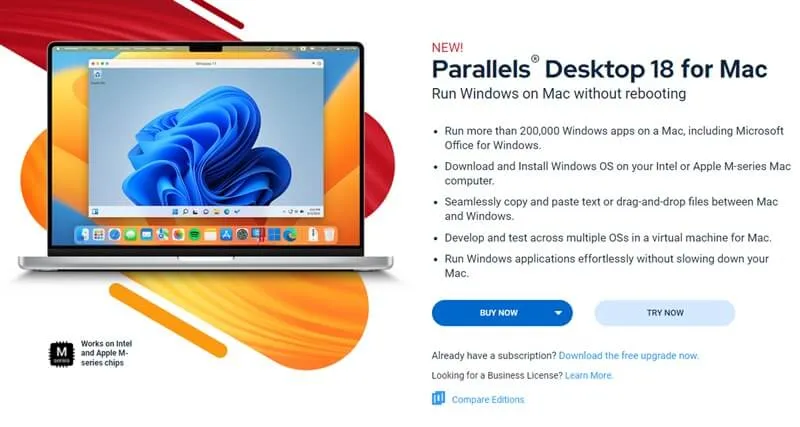 Baixe o Parallels no seu Mac