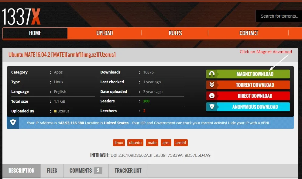 Téléchargez Torrent en utilisant le lien Magnet