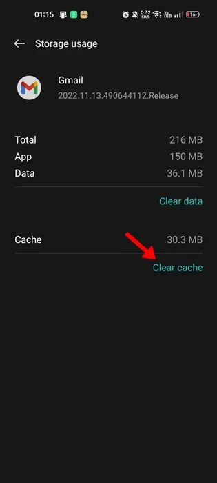 Tøm cache