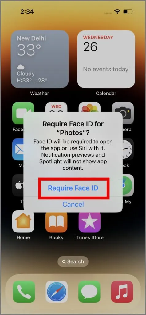 Ochrana pomocí Face ID pro fotografie