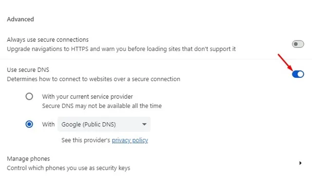 Utilizzare DNS sicuri