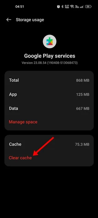 Tøm cache