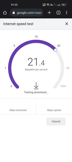 Controleer uw internetverbinding