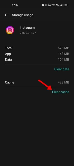 Limpiar cache