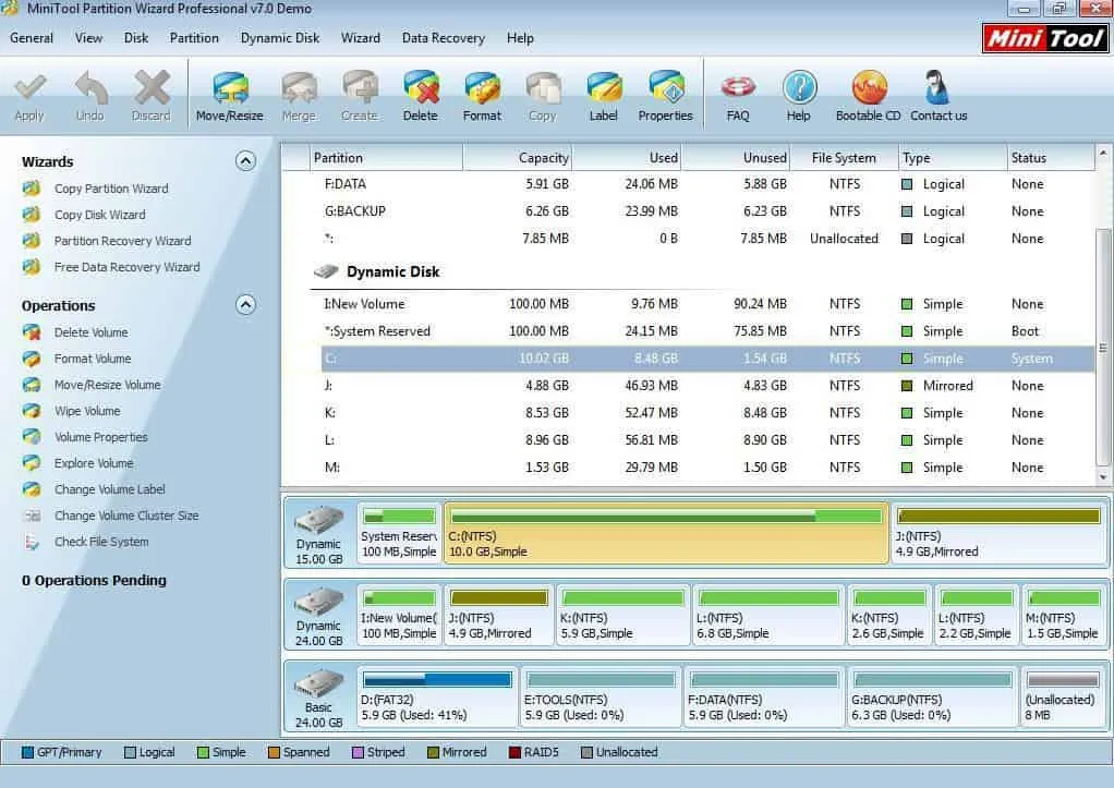 Asistente para particiones MiniTool Pro