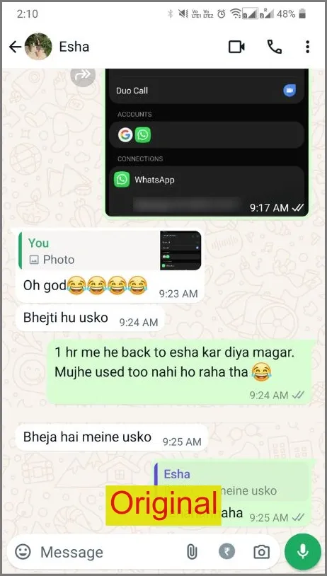 Original WhatsApp Chat