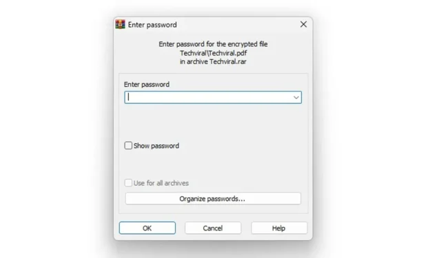 Hvordan passordbeskytte RAR-filer på Windows 11