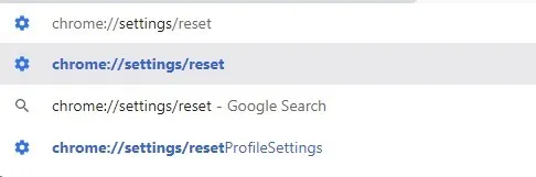 chrome://impostazioni/reset