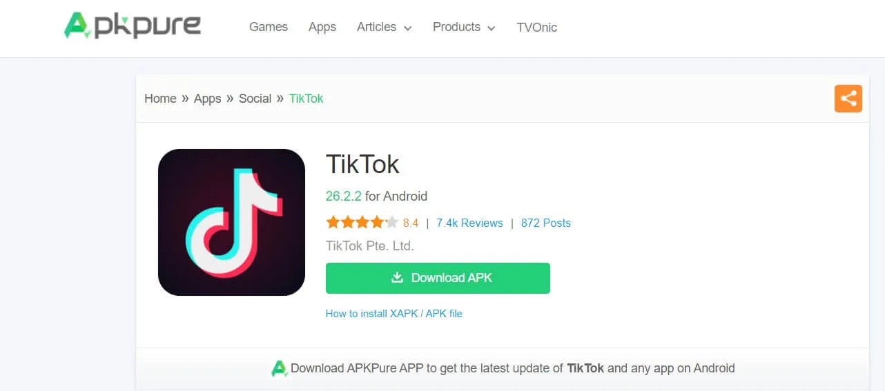 Comment télécharger TikTok sur Windows 11