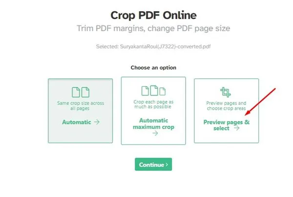 sélectionnez la troisième option