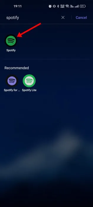 Spotify-App für Mobilgeräte