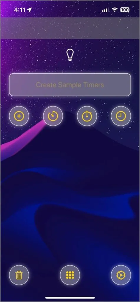 Torch Timer app for iPhone