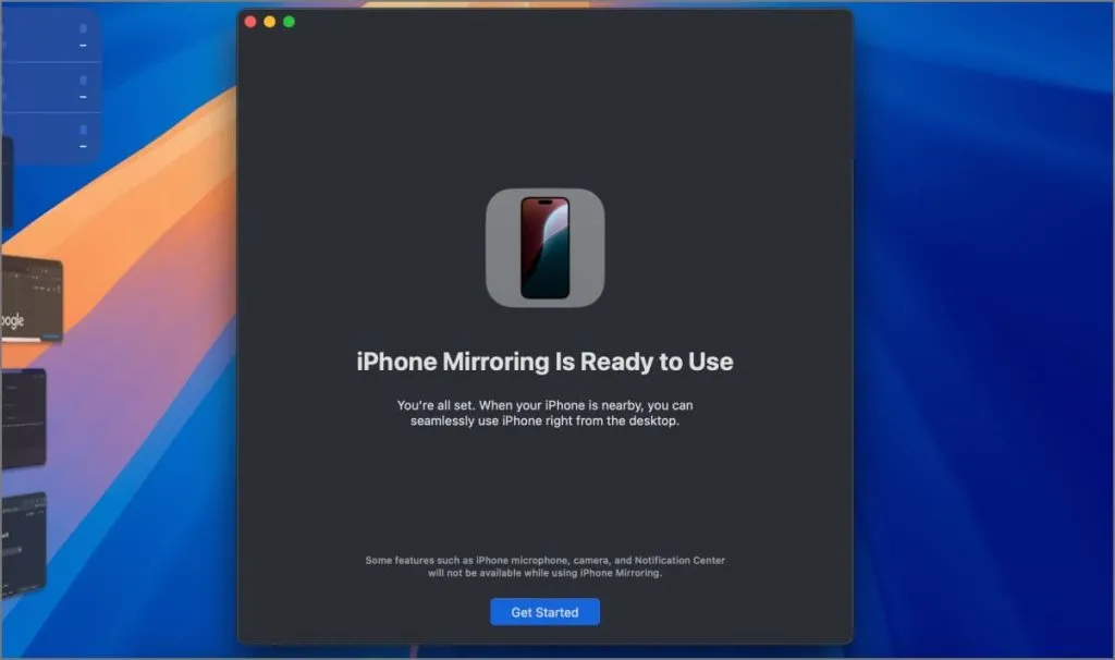 Использование приложения iPhone Mirroring на macOS Sequoia