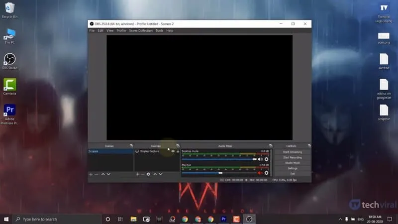 OBS Studio のブラック スクリーン エラー