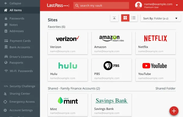 LastPass paroļu pārvaldnieks