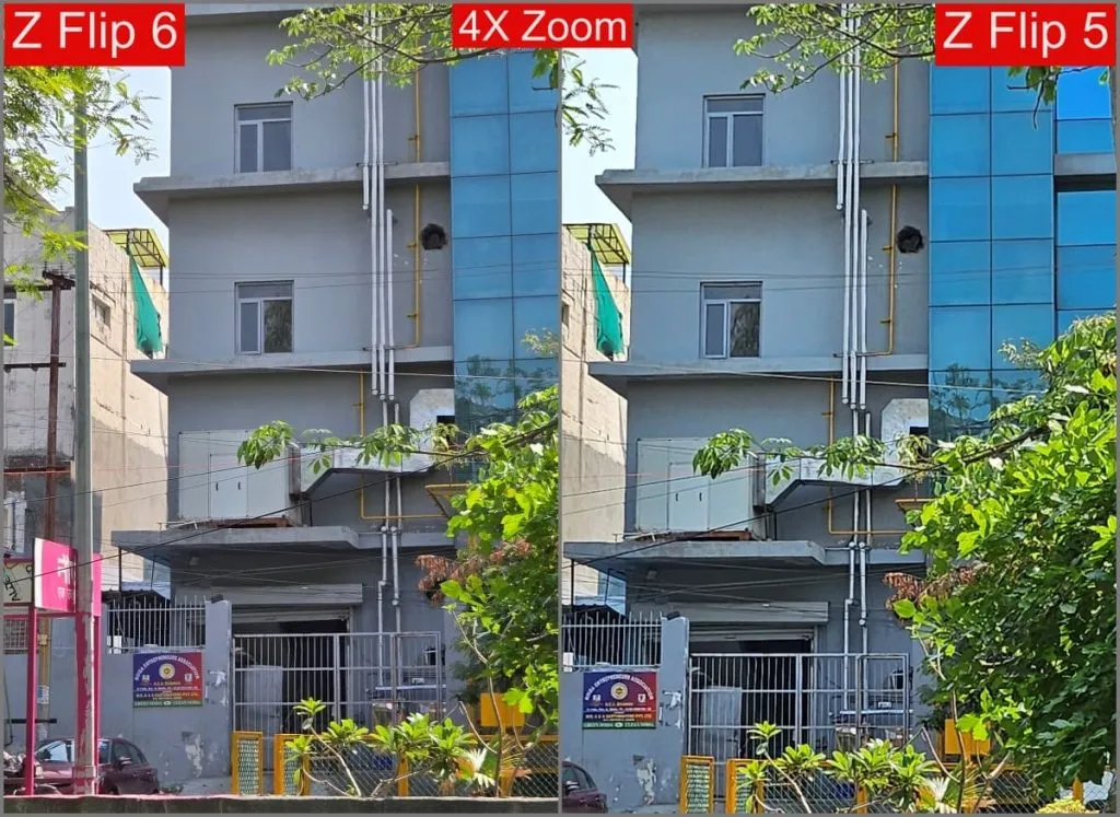 Galaxy Z Flip 6 vs Z Flip - 4X zoom