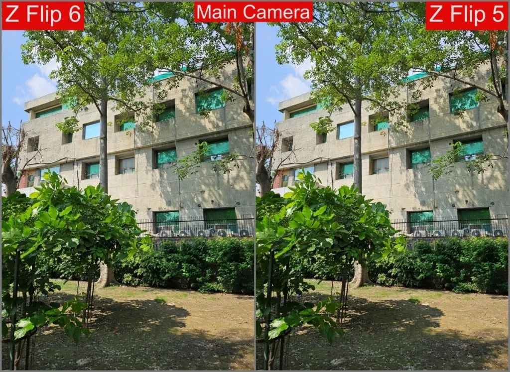 Galaxy Z Flip 6 vs Z Flip 5 – appareil photo principal