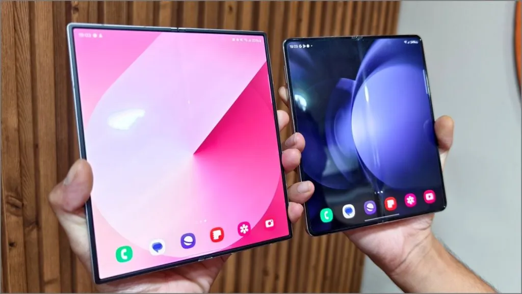 Сравнение дисплеев Galaxy Z Fold 6 и Fold 5