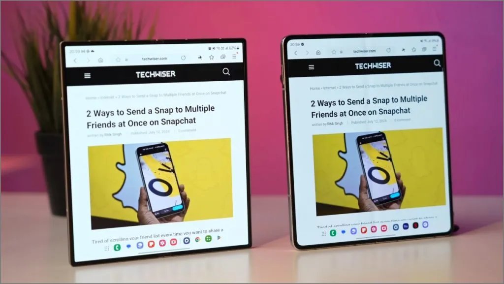 Samsung Fold 6 vs Fold 5 kroku atšķirība