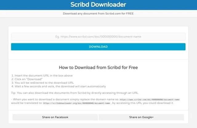 Korzystanie z programu Scribd Downloader