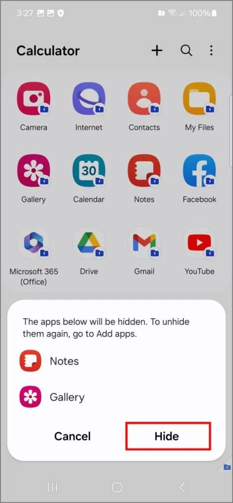 Apps im sicheren Ordner auf dem Samsung Galaxy-Telefon verstecken