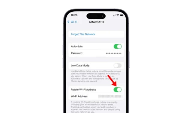 Sådan indstilles roterende WiFi-adresse på iPhone