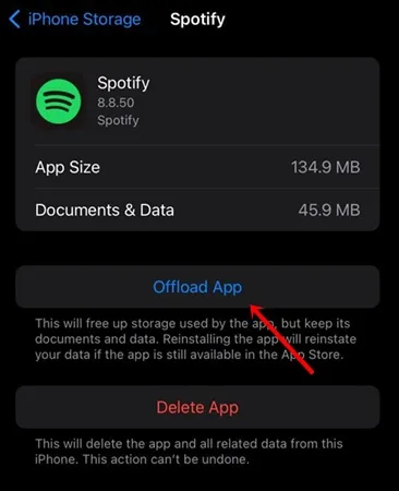 tyhjennä välimuisti spotify app iphone