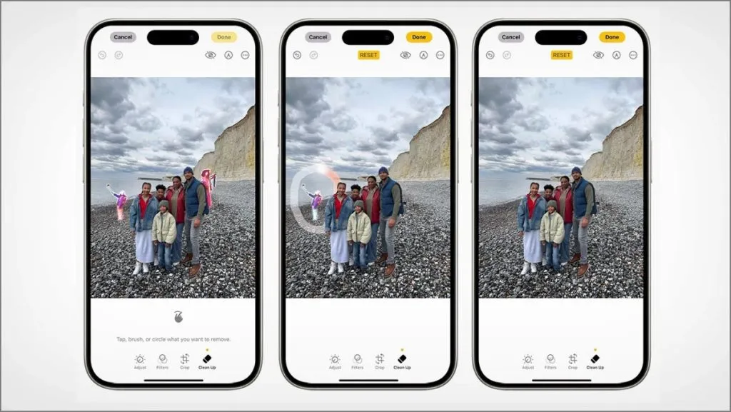 Supprimer des objets des photos à l'aide de l'outil CleanUp sur iOS 18