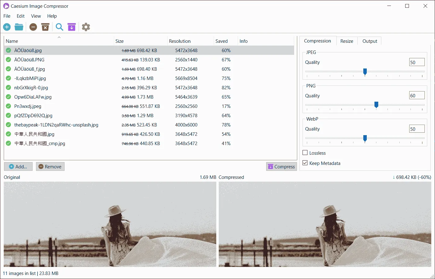 melhor software de compressão de imagem