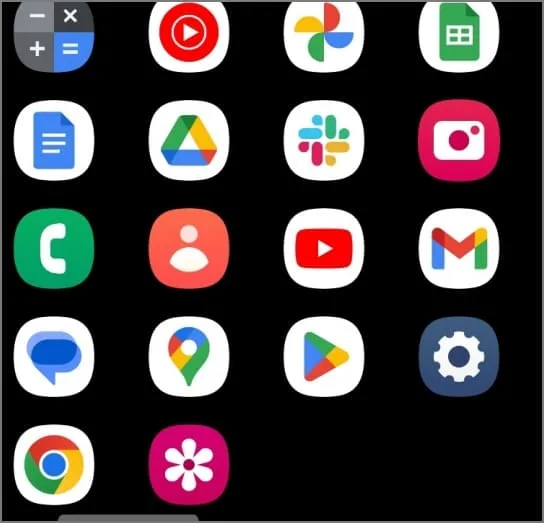 Todas las aplicaciones en la pantalla de cubierta del Galaxy Z Flip 6 que usan CoverScreen OS