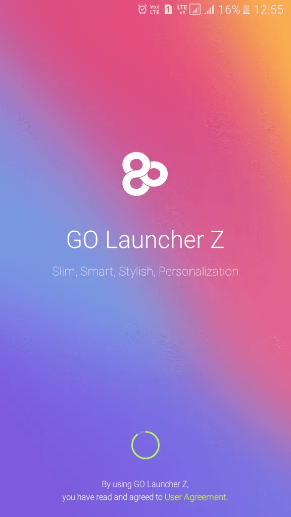 Izmantojot programmu Go Launcher