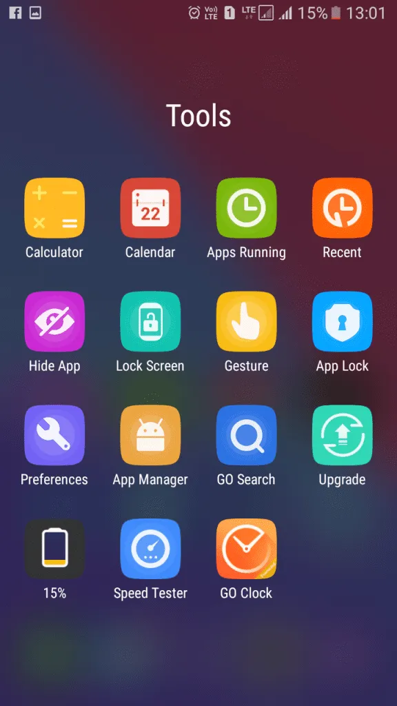 Izmantojot programmu Go Launcher