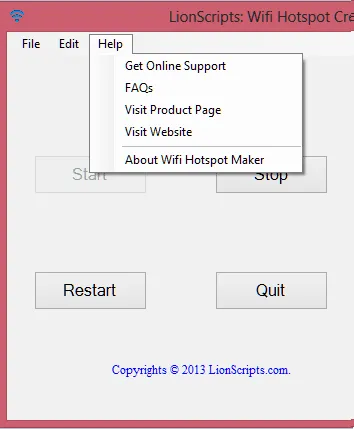 LionScripts WiFi Hotspot Creator