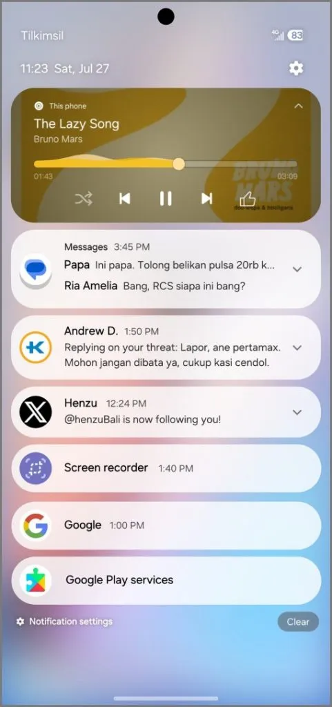 Nouvelle conception des notifications dans One UI 7