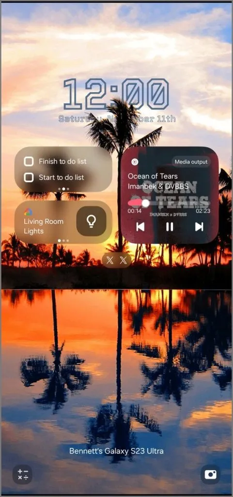 Widgets de verrouillage One UI 7 2