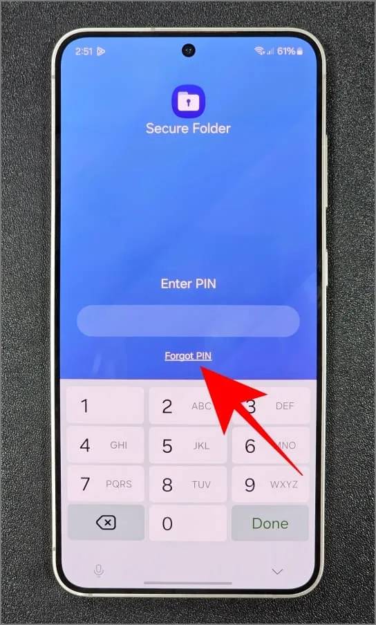 Glemt PIN-indstilling i Secure Folder på Samsung-telefon