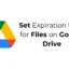 Come impostare la data di scadenza per i file su Google Drive