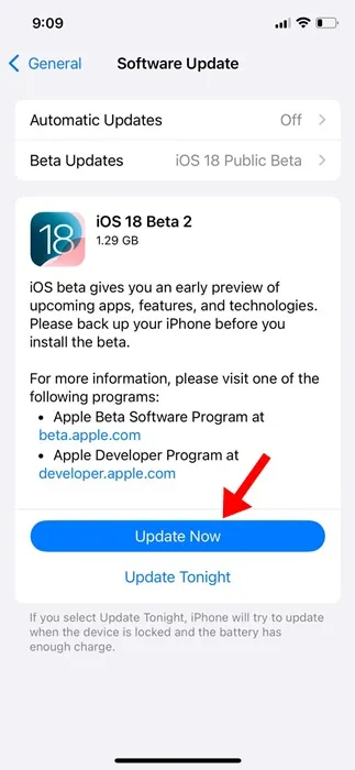 iOS 18 Publieke bèta 2