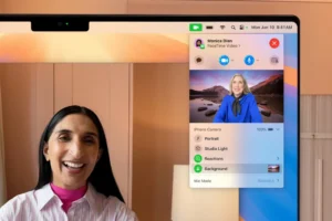 Kaip pakeisti „FaceTime“ vaizdo skambučio foną „MacOS Sequoia“.