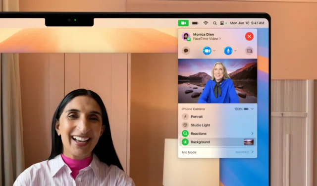 FaceTime-videopuhelun taustan vaihtaminen macOS Sequoiassa