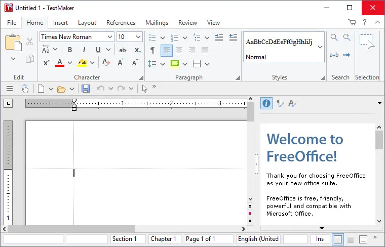 Creatore di testo di FreeOffice