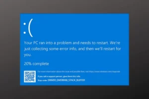 9 nejlepších řešení k vyřešení chyby přetečení zásobníku vyrovnávací paměti (Blue Screen of Death) (BSoD)